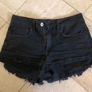 AE Hi-Rise Festival Black Denim Short